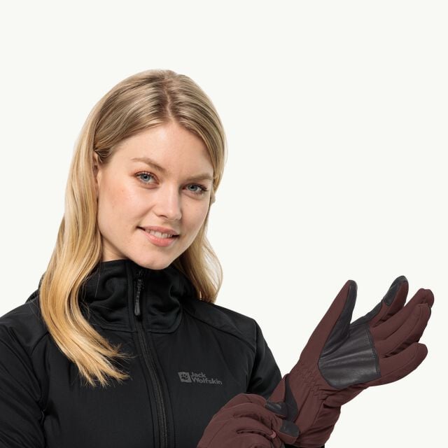 ALPSPITZE MERINO GLOVE - dark maroon XL - Winddichte Merino Handschuhe – JACK  WOLFSKIN
