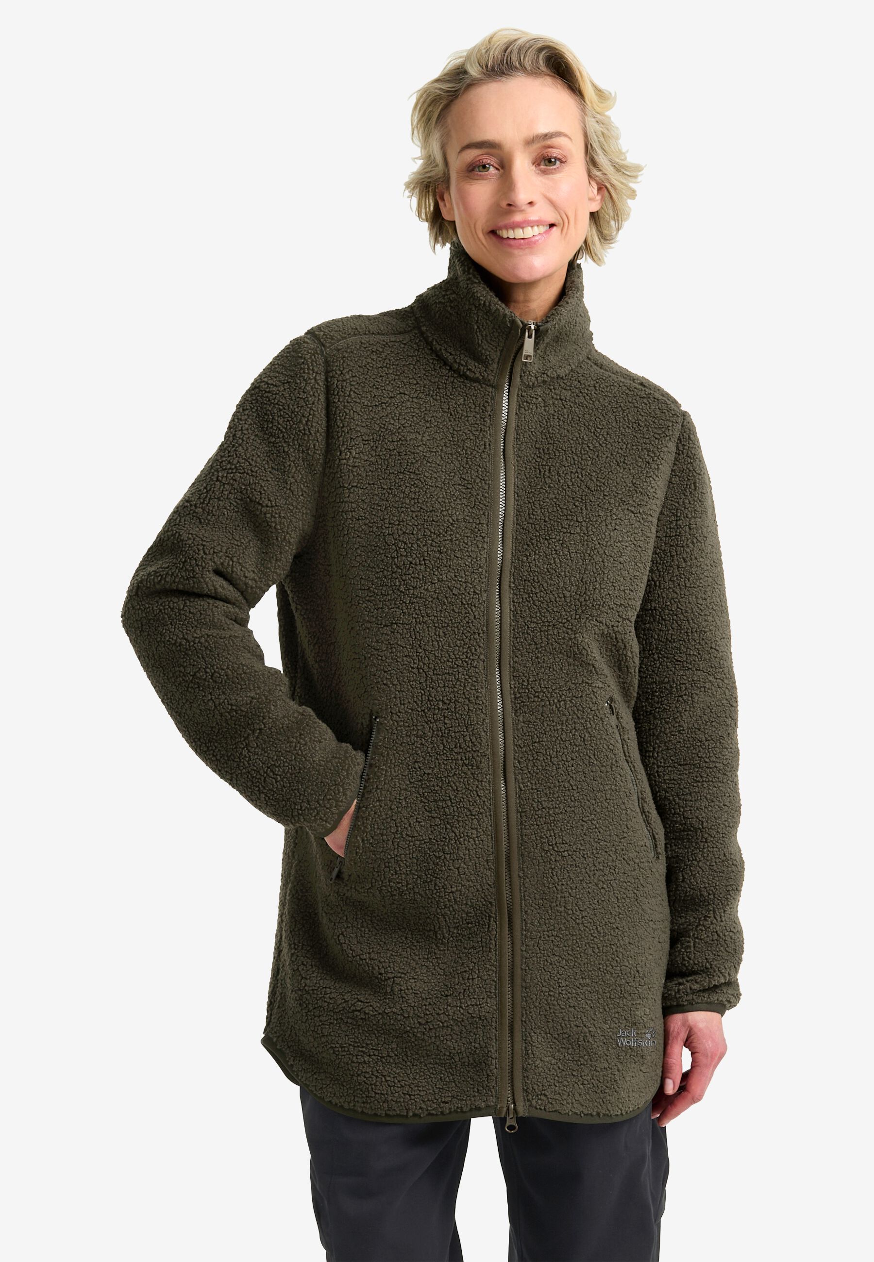 HIGH CURL COAT W black S Fleecemantel Damen Fleecemantel Damen - Main Image