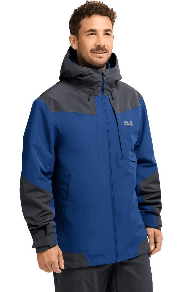 Mann mit 3-in-1 Jacke